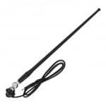 ANTENA COLA DE RATON NEGRA ESFERA CROMADA