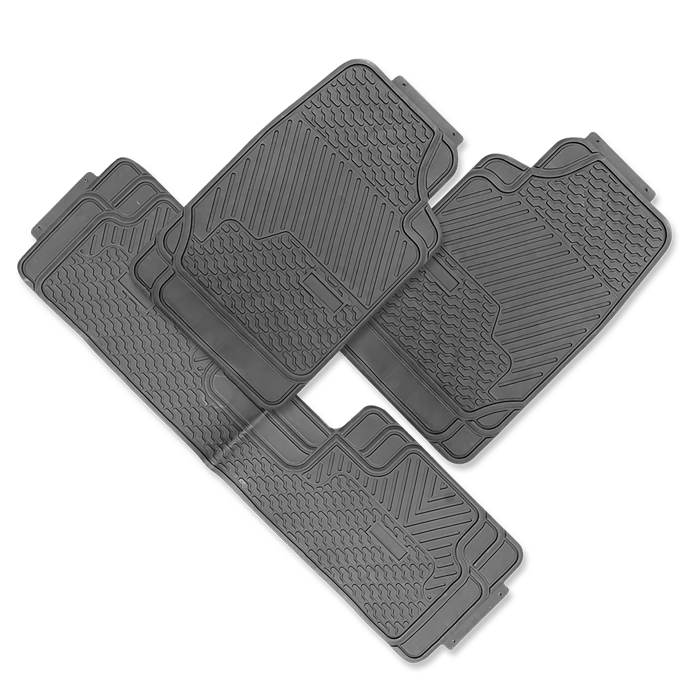 PISO DE JEBE 3PCS NEGRO 2X73X48CM 1X142X40CM