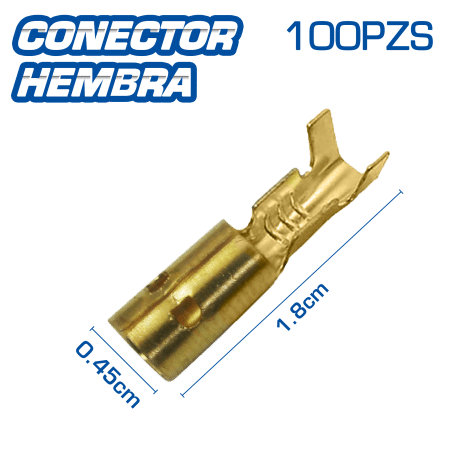 TERMINAL CONECTOR HEMBRA HX-TM001 X100PZS