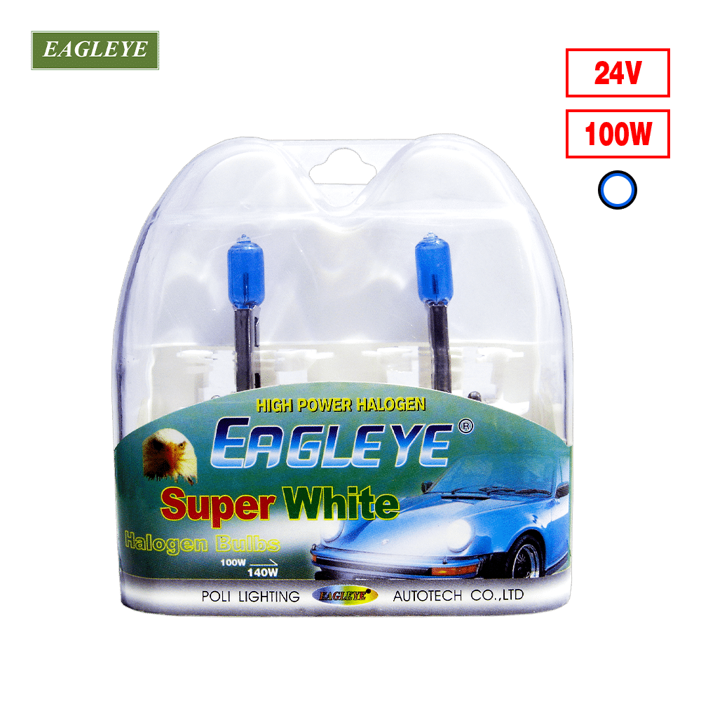 FOCO HALOGENO H1 24V 100W SUPER WHITE X2PZS