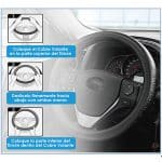 CUBRE VOLANTE CUERO GEN BK/BK 2D VENTILADO - Imagen 4
