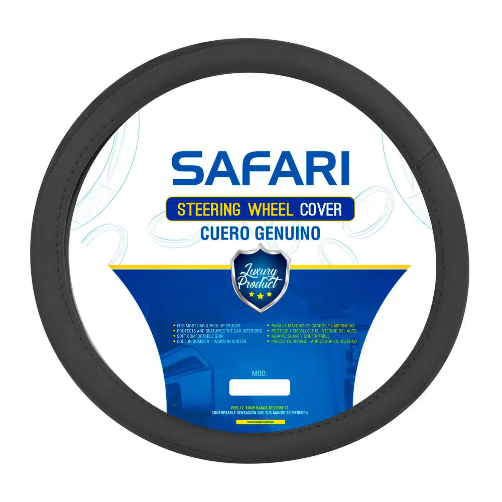 CUBRE VOLANTE CUERO GEN BK SEMIVENTILADO