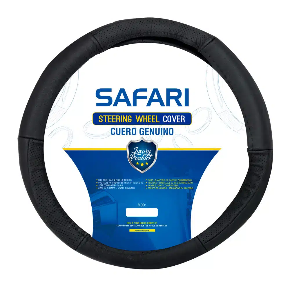 CUBRE VOLANTE CUERO GEN BK/BK 6D VENTILADO