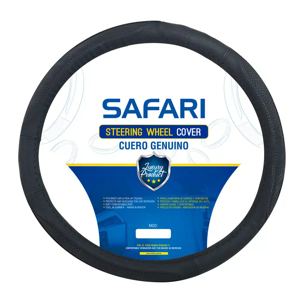 CUBRE VOLANTE CUERO GEN BK 3P DARK VENTILADO – ESPECIAL