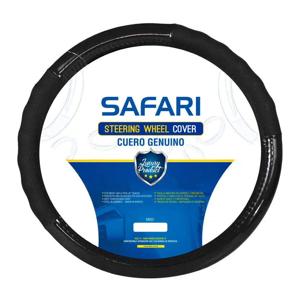 CUBRE VOLANTE CUERO GEN BK CARBON SEMI VENTILADO