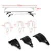 PARRILLA ALUM CLASIC C/BARRA G 50X38 / 1.25M NEGRO - Imagen 2