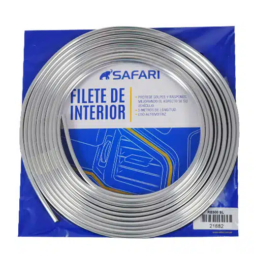 FILETE INTERIOR PARA CABINA DEL AUTO 5M SILVER