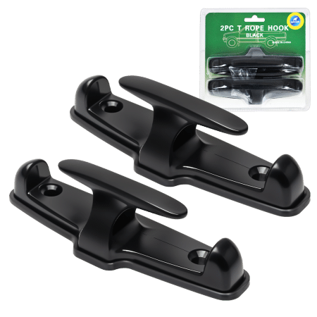 GANCHO METALICO SET X2 P/TOLVA PICK UP HQ NEGRO MATE