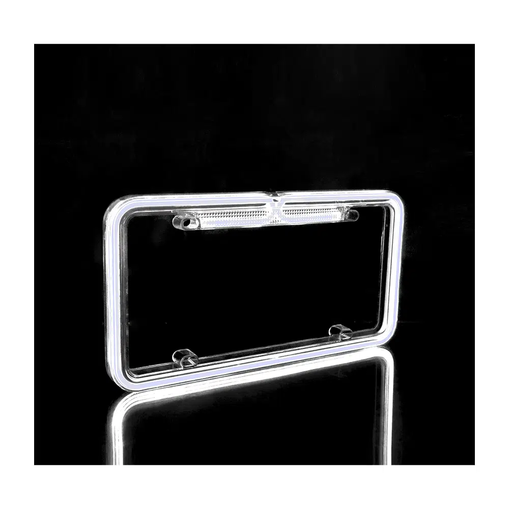 PORTA PLACA LED TIPO NEON 12V 12W 32X16CM AHUMADO BLANCO