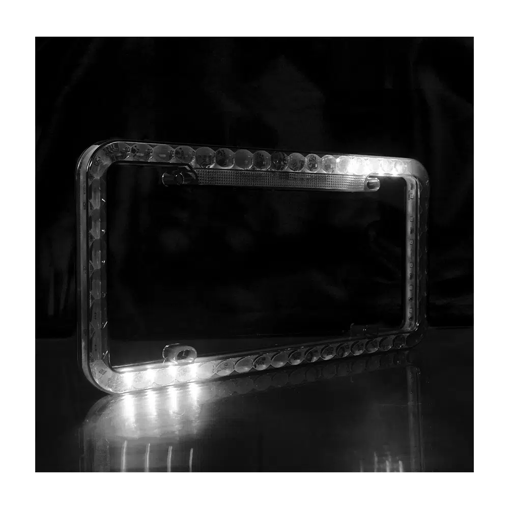 PORTA PLACA LED LENTE 12V 12W 32X16CM AHUMADO BLANCO