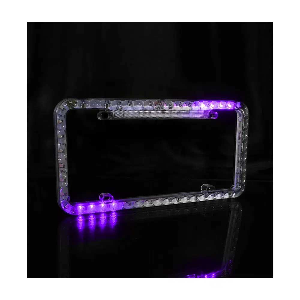 PORTA PLACA LED LENTE 12V 12W 32X16CM LILA