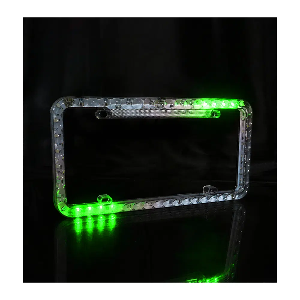 PORTA PLACA LED LENTE 12V 12W 32X16CM VERDE