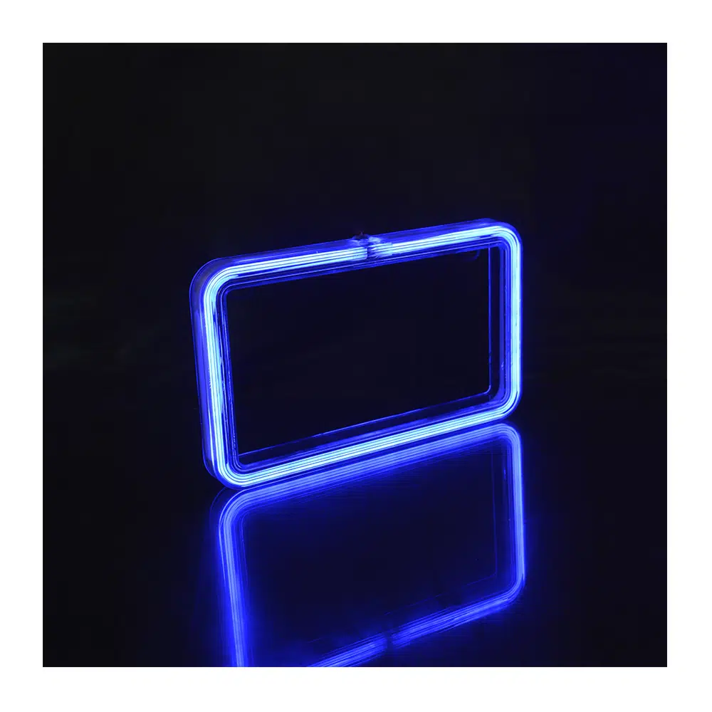 PORTA PLACA P/MOTO LED TIPO NEON 12V 9W 22X13CM AZUL