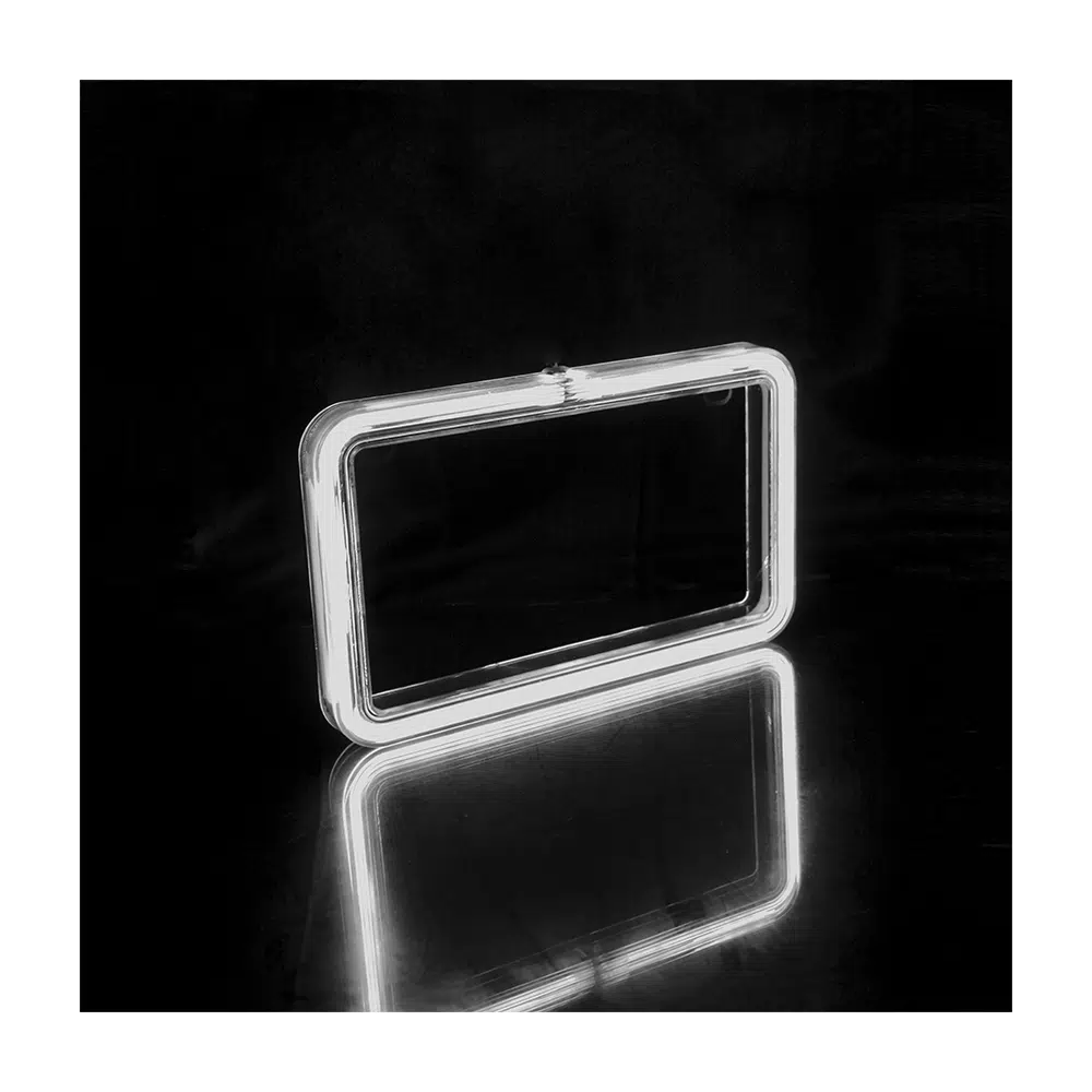 PORTA PLACA P/MOTO LED TIPO NEON 12V 9W 22X13CM AHUMADO BLANCO