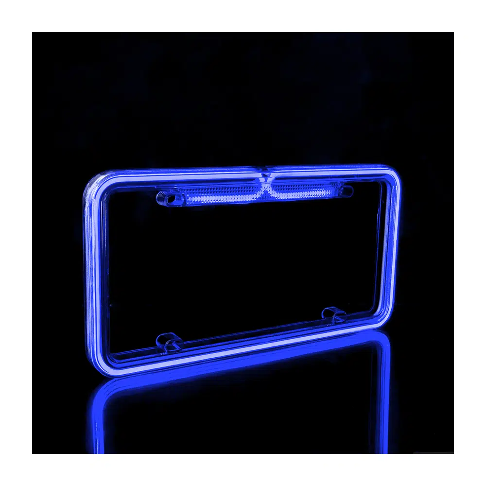 PORTA PLACA LED TIPO NEON 12V 12W 32X16CM AZUL