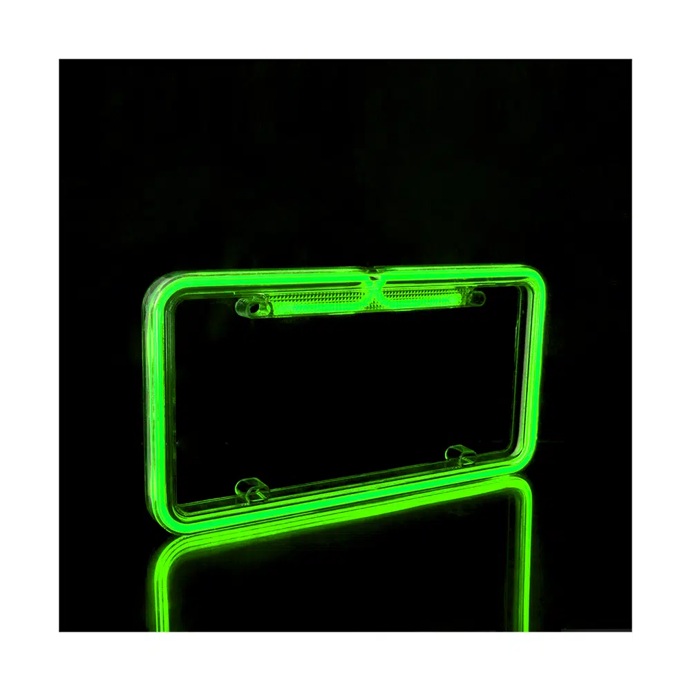 PORTA PLACA LED TIPO NEON 12V 12W 32X16CM VERDE