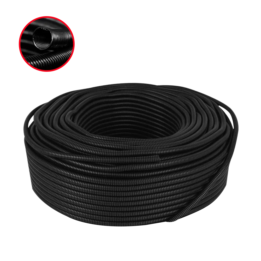 PROT. CORRUGADO PP 8.5-11.5MM (5/16'') 200M/ROLLO NEGRO