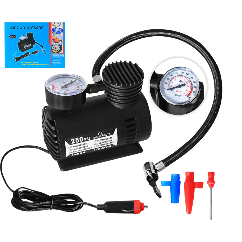 MINICOMPRESOR DE AUTO 250PSI 12 PLASTICO