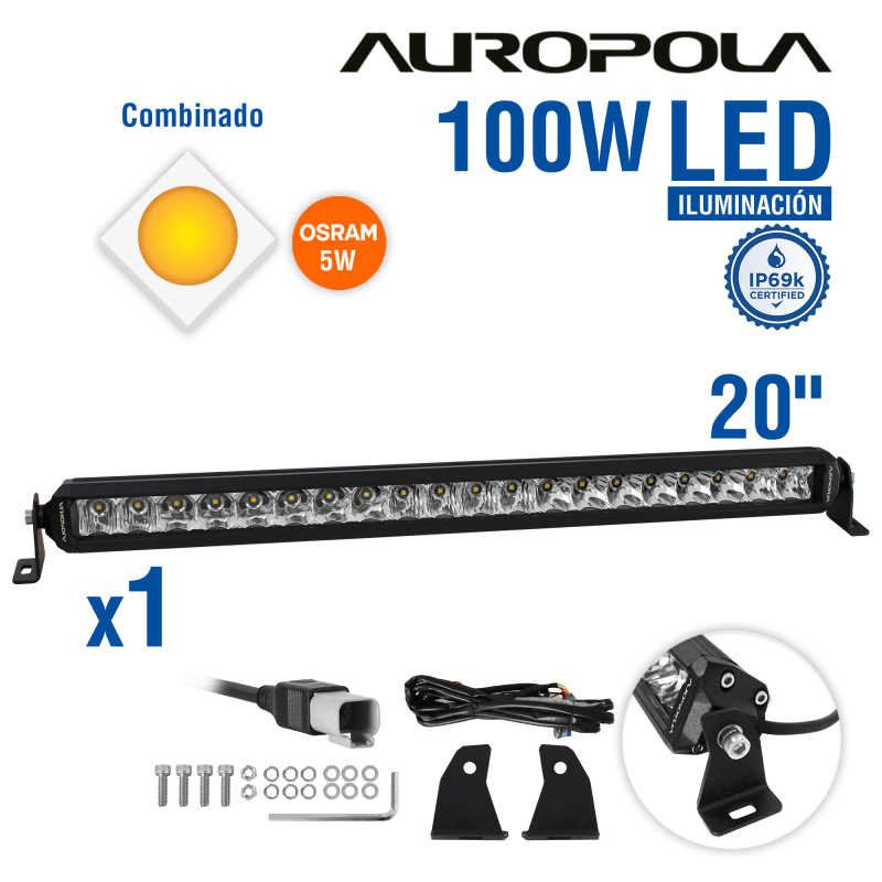 BARRA LED CONBINADO 20PULG 100W CHIP OSRAM 5W