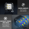 LUZ DE TRABAJO FLUJO 3X3 PULG 40W CHIP OSRAM 10W - Imagen 2