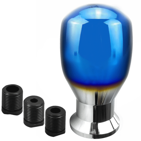 PERILLA DE CAMBIO ALUMINIO 8CM MODERNO SILVER/TORNASOL AZUL