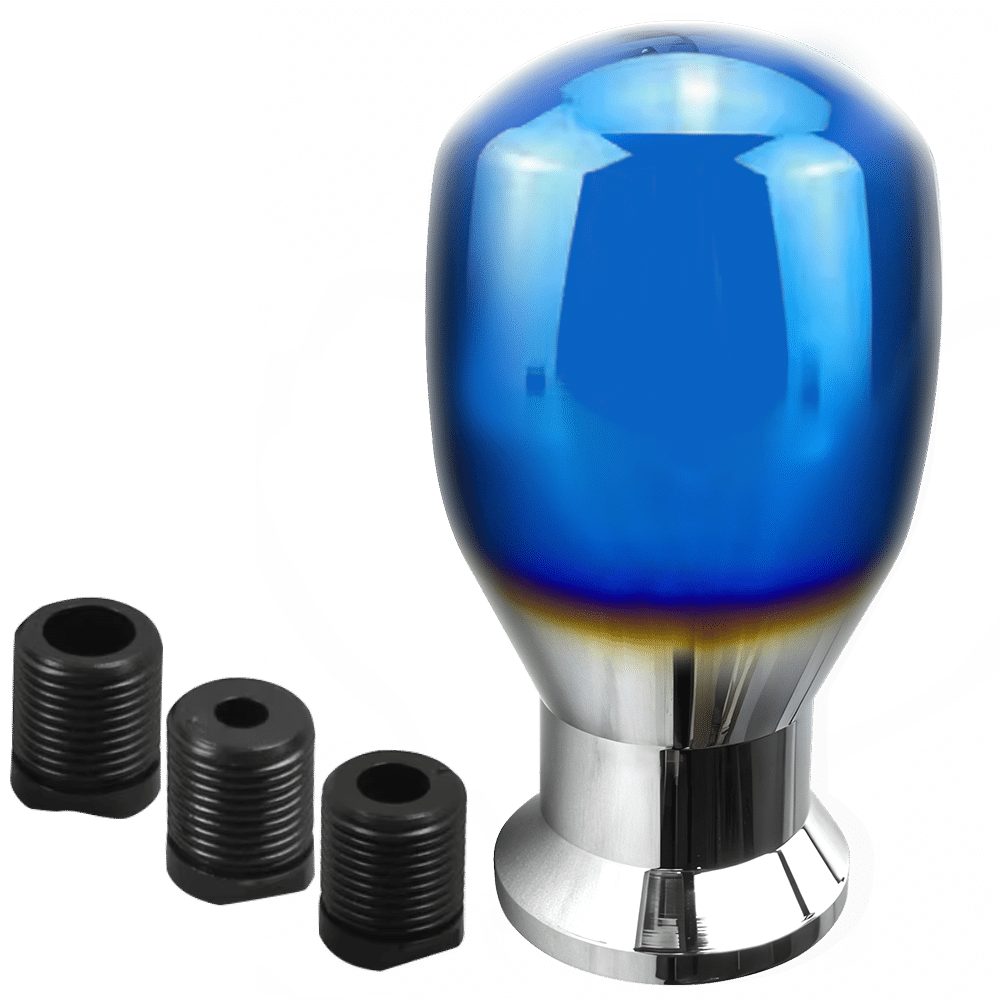 PERILLA DE CAMBIO ALUMINIO 8CM MODERNO SILVER/TORNASOL AZUL