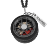 COLGANTE ADORNO LLANTA NEGRO CARBON