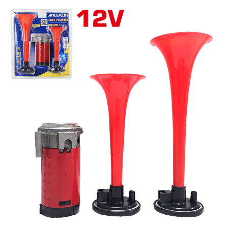 CLAXON 2 CORNETAS 12V ROJO