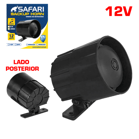 SIRENA DE RETROCESO 12V 12W 110+5db BE-BE