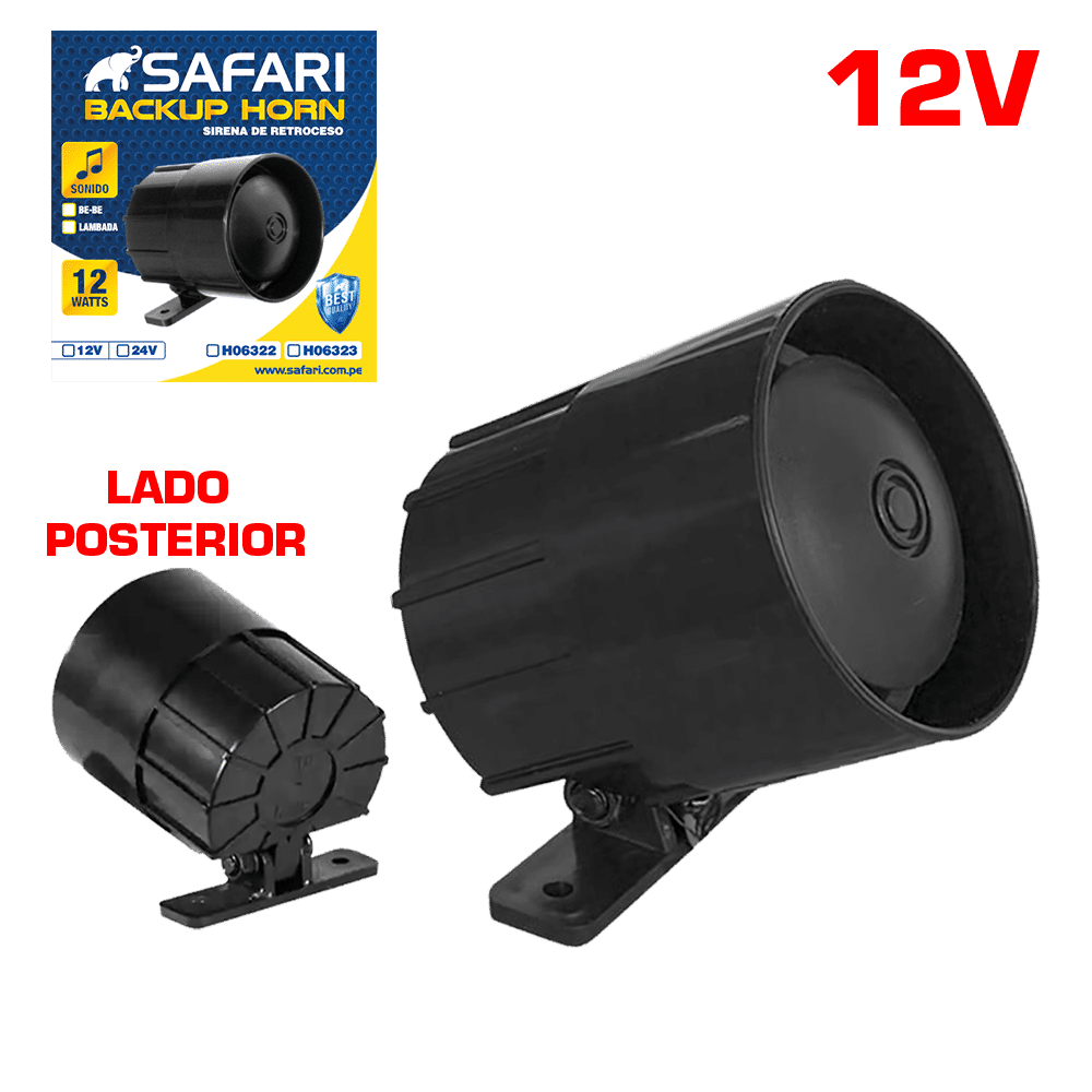 SIRENA DE RETROCESO 12V 12W 110+5db BE-BE