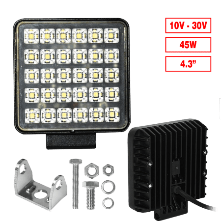 LUZ TRABAJO LED 4.3" 45W 10-30V EXPAN. AL CUADRADO