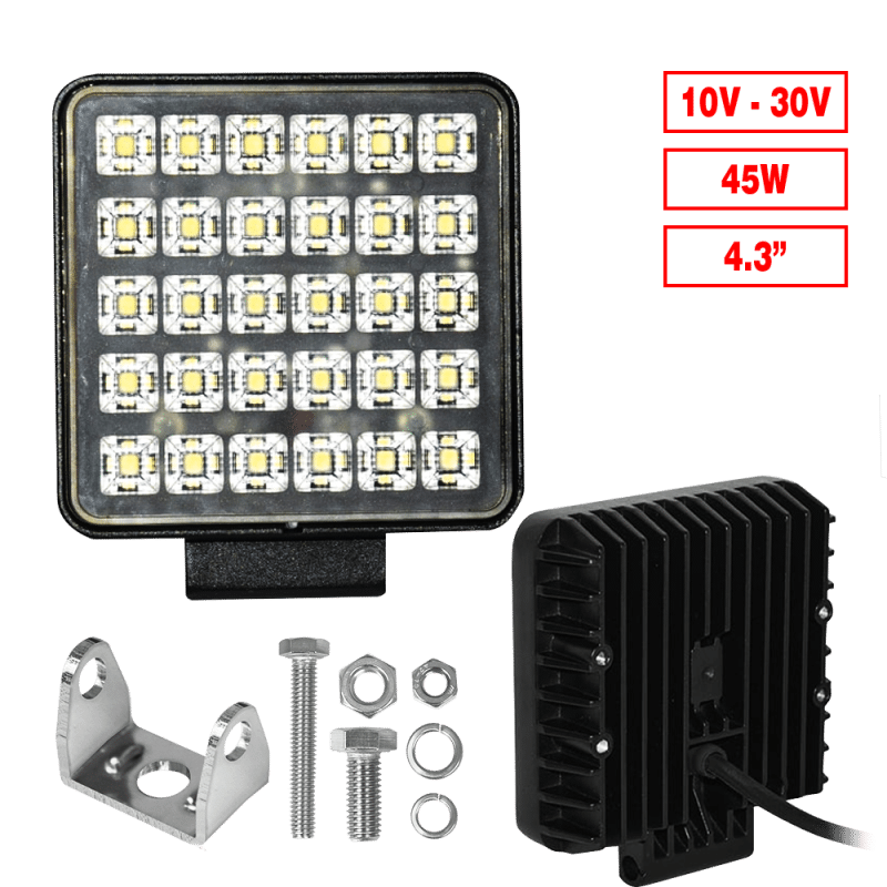 LUZ TRABAJO LED 4.3" 45W 10-30V EXPAN. AL CUADRADO