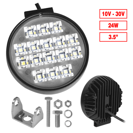 LUZ TRABAJO LED 3.5" 24W 10-30V EXPAN. AL CIRCULAR