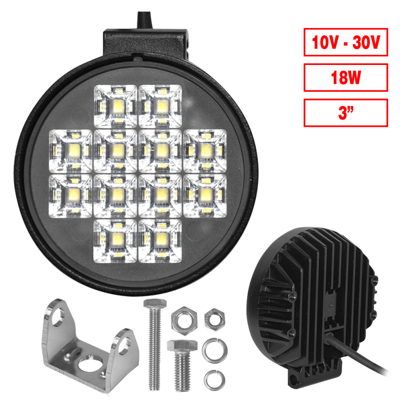 LUZ TRABAJO LED 3.0" 18W 10-30V EXPAN. AL CIRCULAR