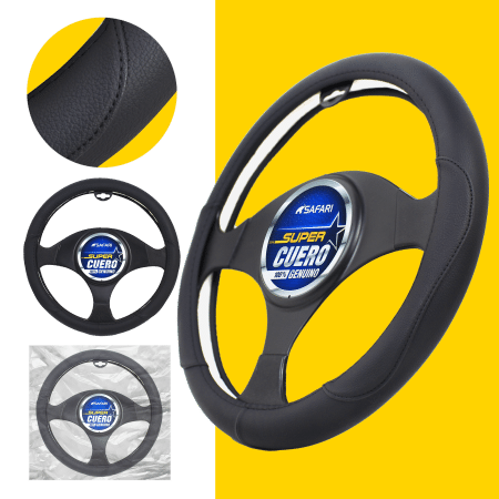 CUBRE VOLANTE CUERO GEN BK/DETALLES BK