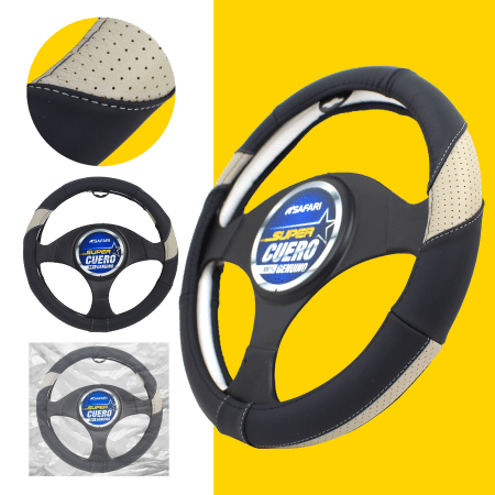 CUBRE VOLANTE CUERO GEN NEGRO 5P DARK GRAY