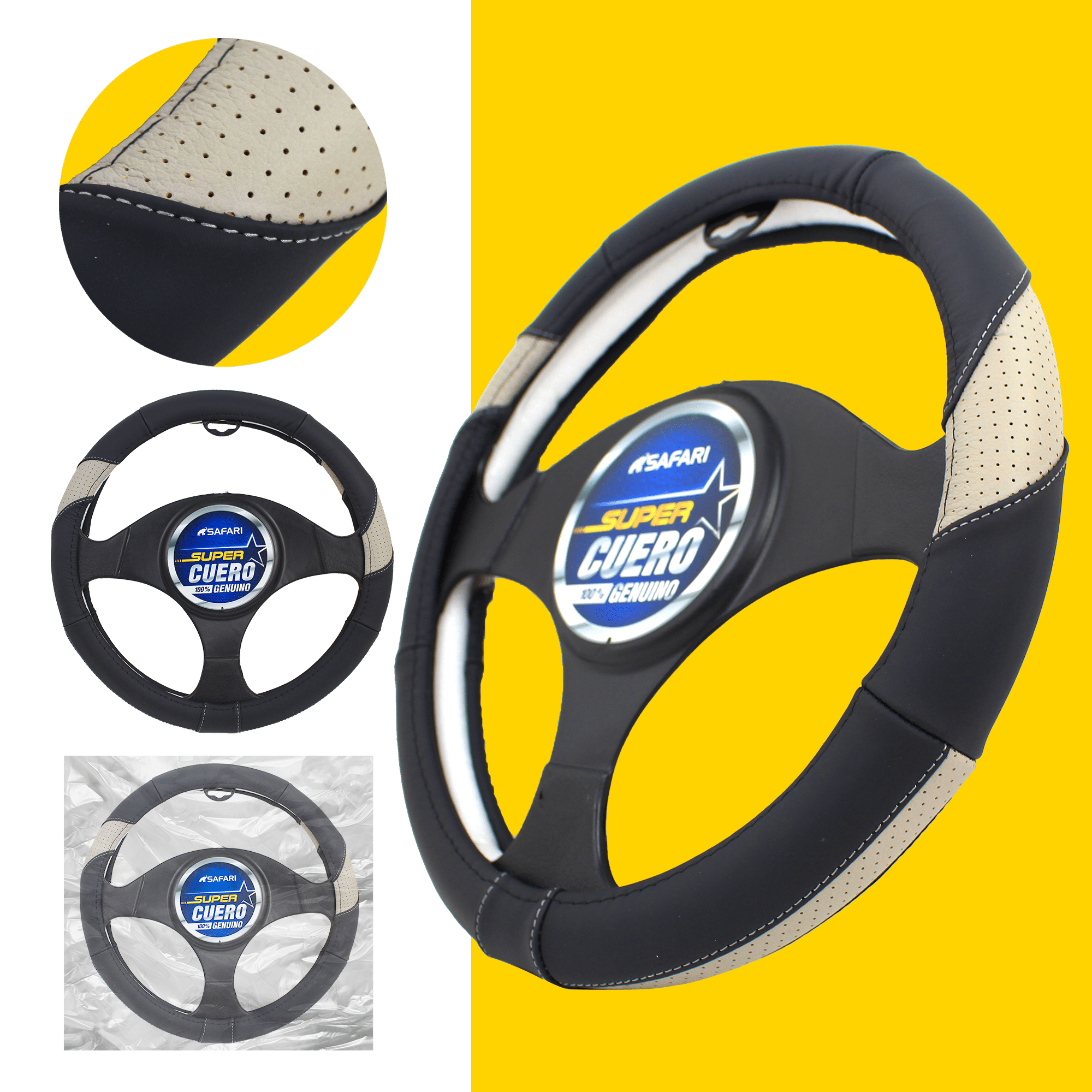 CUBRE VOLANTE CUERO GEN NEGRO 5P DARK GRAY