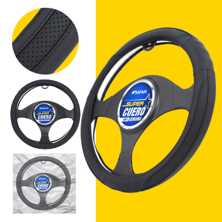 CUBRE VOLANTE CUERO GEN NEGRO 3P DARK