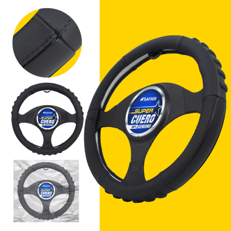CUBRE VOLANTE CUERO GEN NEGRO