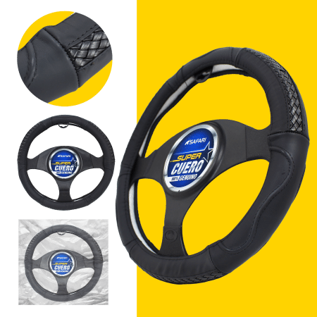 CUBRE VOLANTE CUERO GEN NEGRO