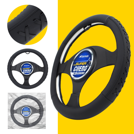 CUBRE VOLANTE CUERO GEN NEGRO