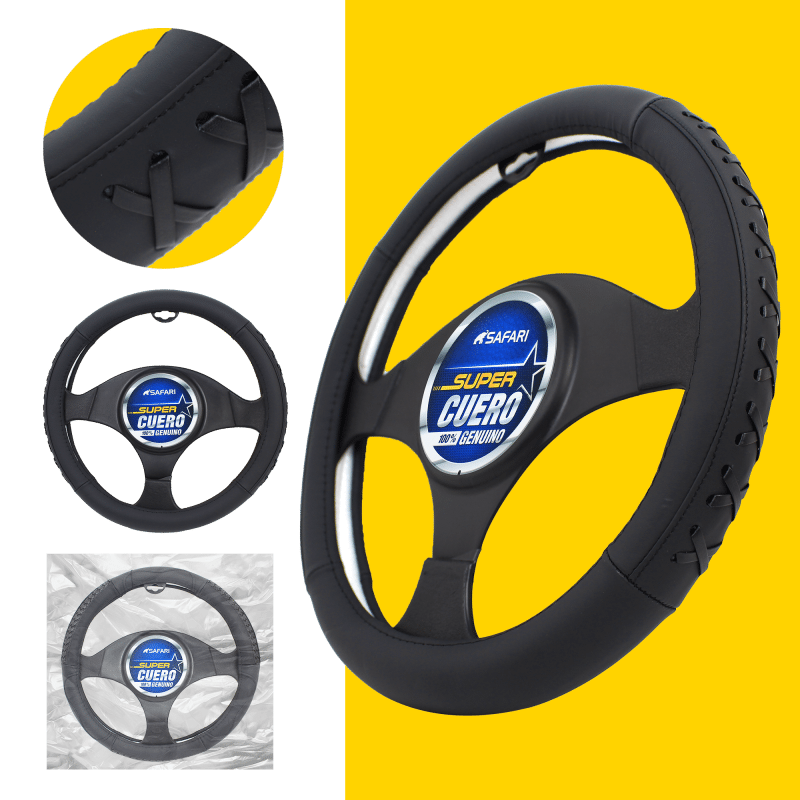CUBRE VOLANTE CUERO GEN NEGRO
