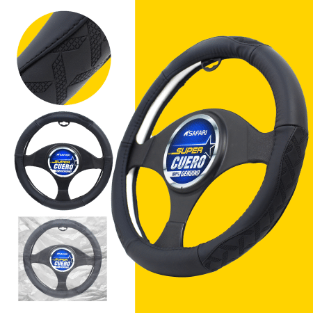 CUBRE VOLANTE CUERO GEN NEGRO