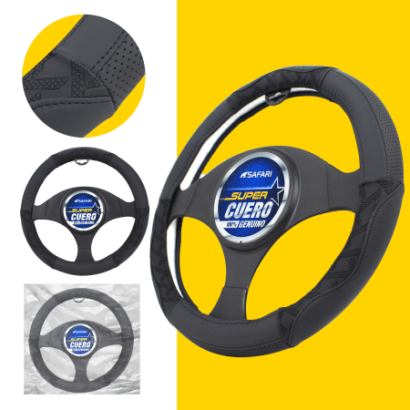 CUBRE VOLANTE CUERO GEN NEGRO
