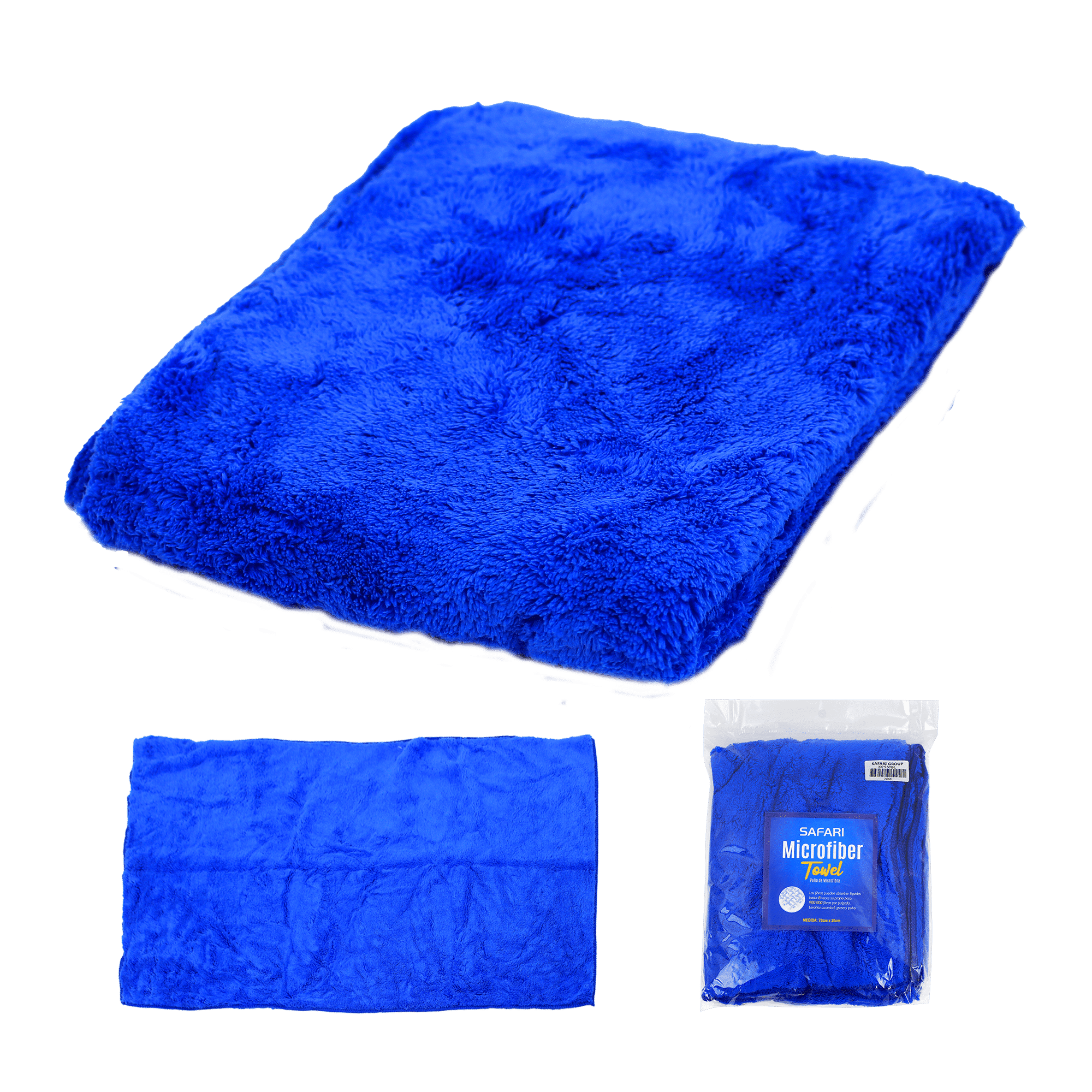 PAÑO MICROFIBRA 600GSM ALTA DENSIDAD 70X35CM AZUL