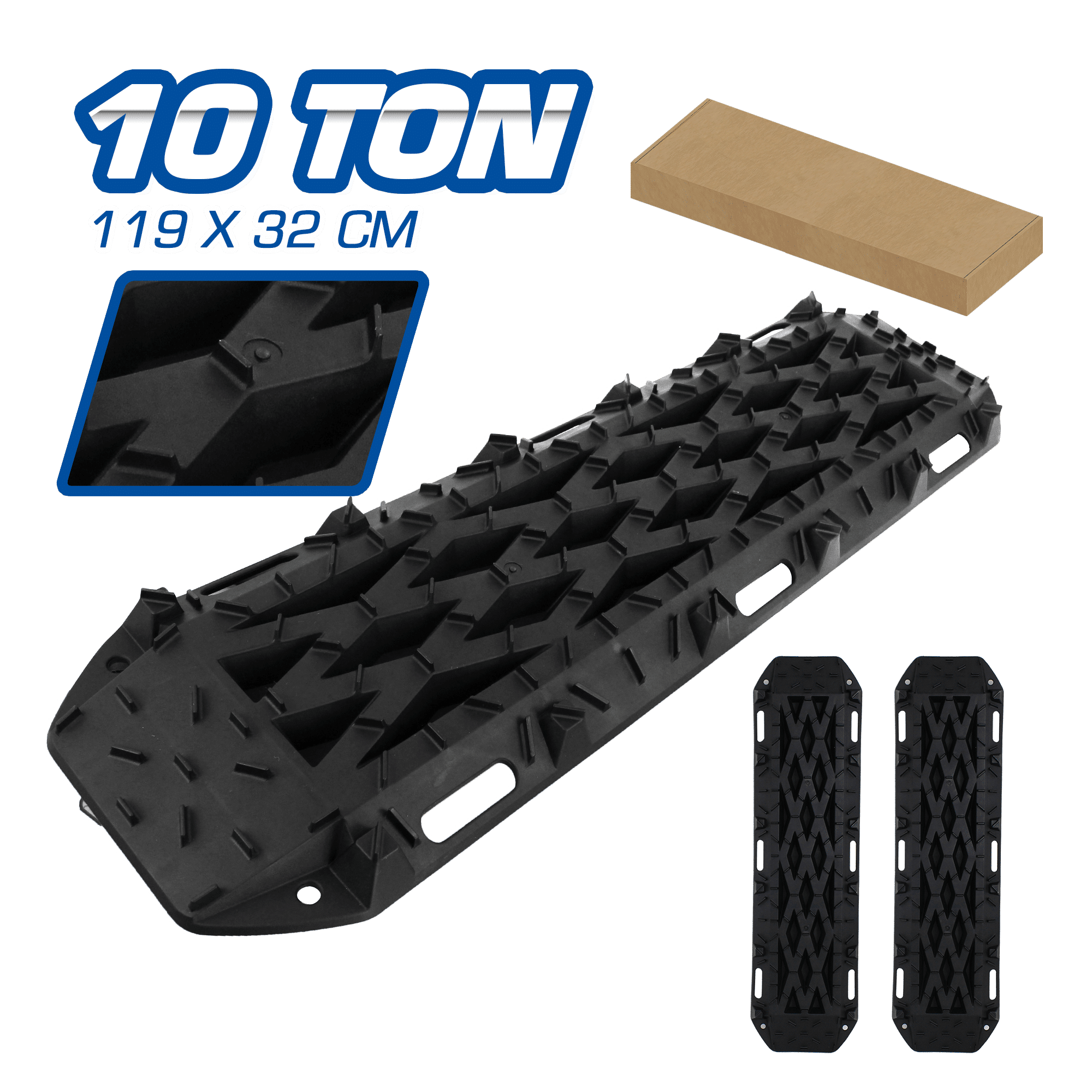 TABLA DE RESCATE NEGRO 119X32CM HSL CAP MAX 10TON