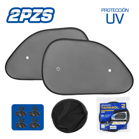 TAPASOL MALLA NEGRA LATERAL 64X38CM X2 PZS