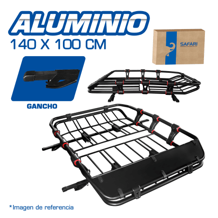 PARRILLA AL DET ROJO 140X100CM +CROSS BAR NEGRO