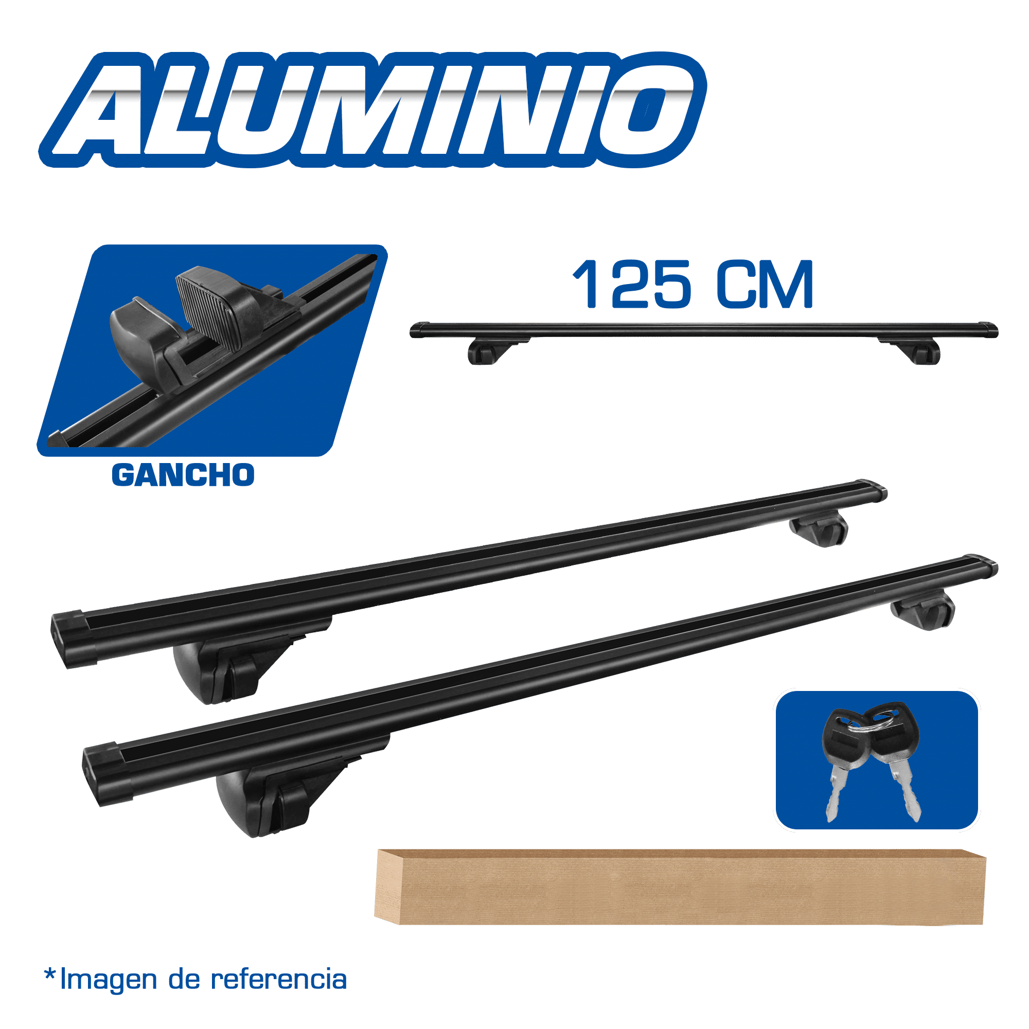CROSS BAR AL 125CM NEGRO