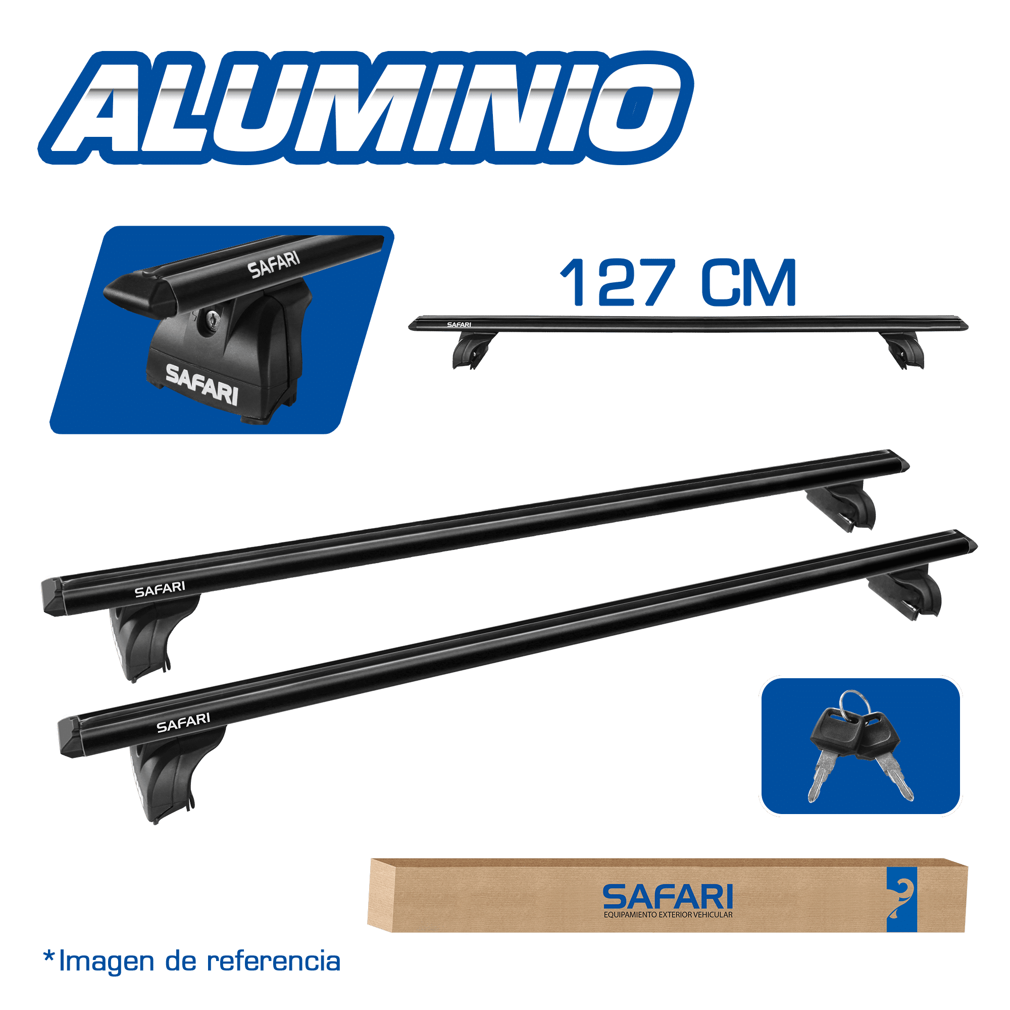 CROSS BAR AL 127CM NEGRO
